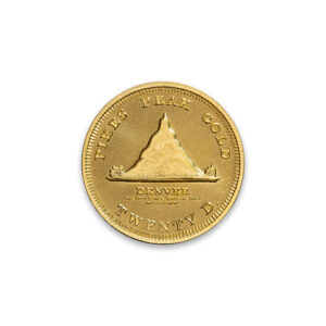 TERRITORIALS - CLARK GRUBER & CO PIKE'S PEAK TRIBUTE - 1 TROY OUNCE - 30MM - .9999 FINE GOLD - ONLY 100 MINTED - IN CAPSULE (Copy)