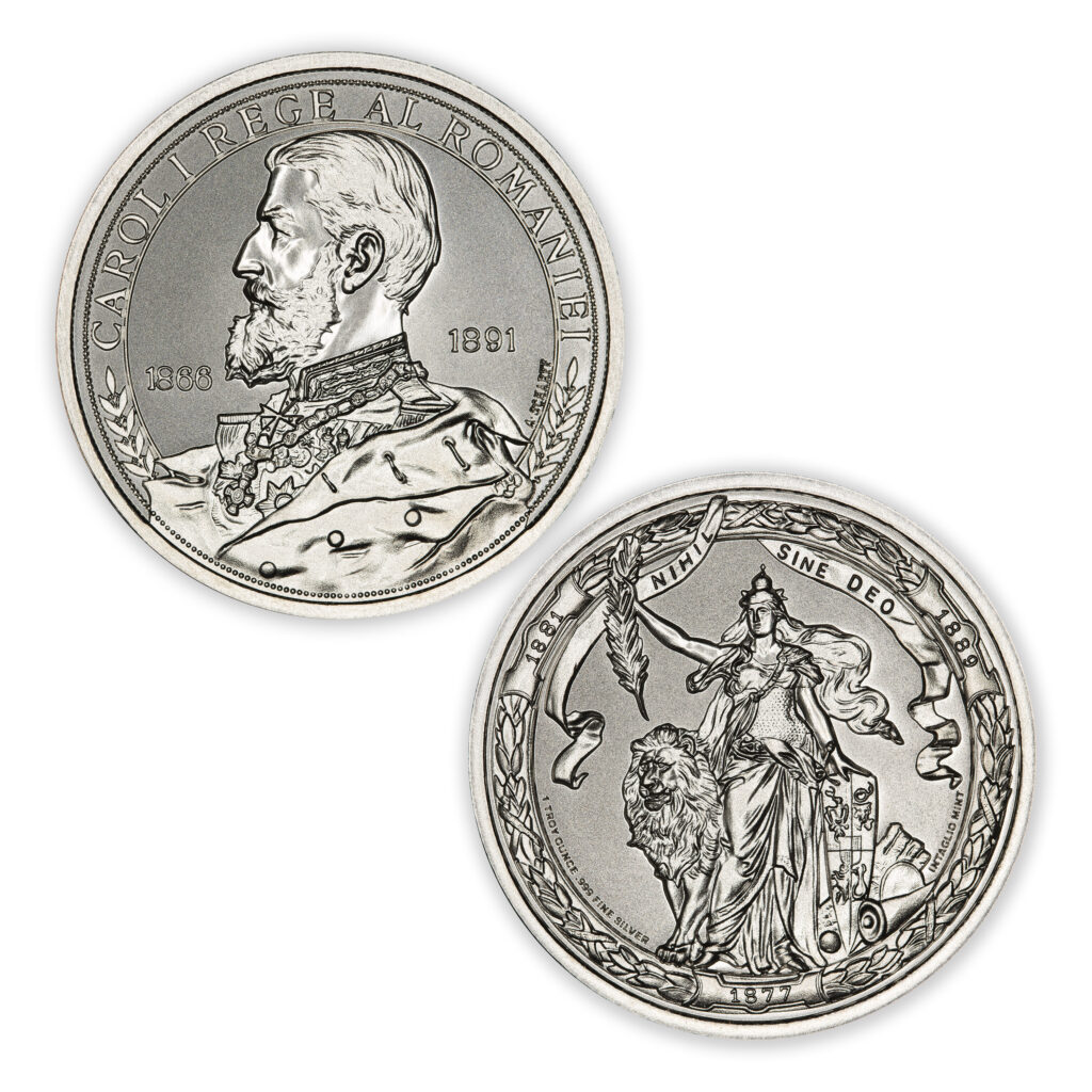 CAROL I – 25TH ANNIVERSARY OF REIGHN TRIBUTE – 1 TROY OUNCE – 39MM