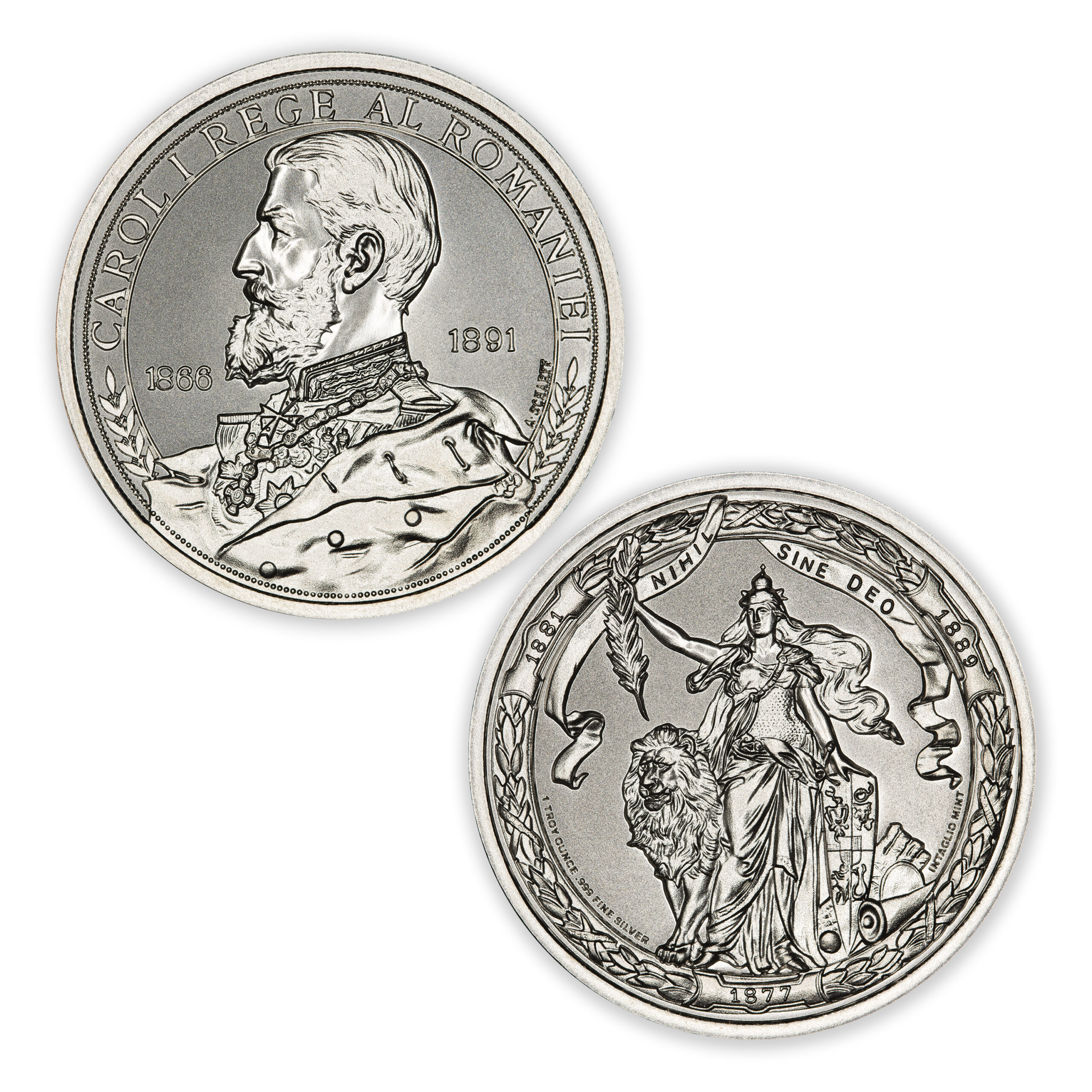 CAROL I – 25TH ANNIVERSARY OF REIGHN TRIBUTE – 1 TROY OUNCE – 39MM - Image 1