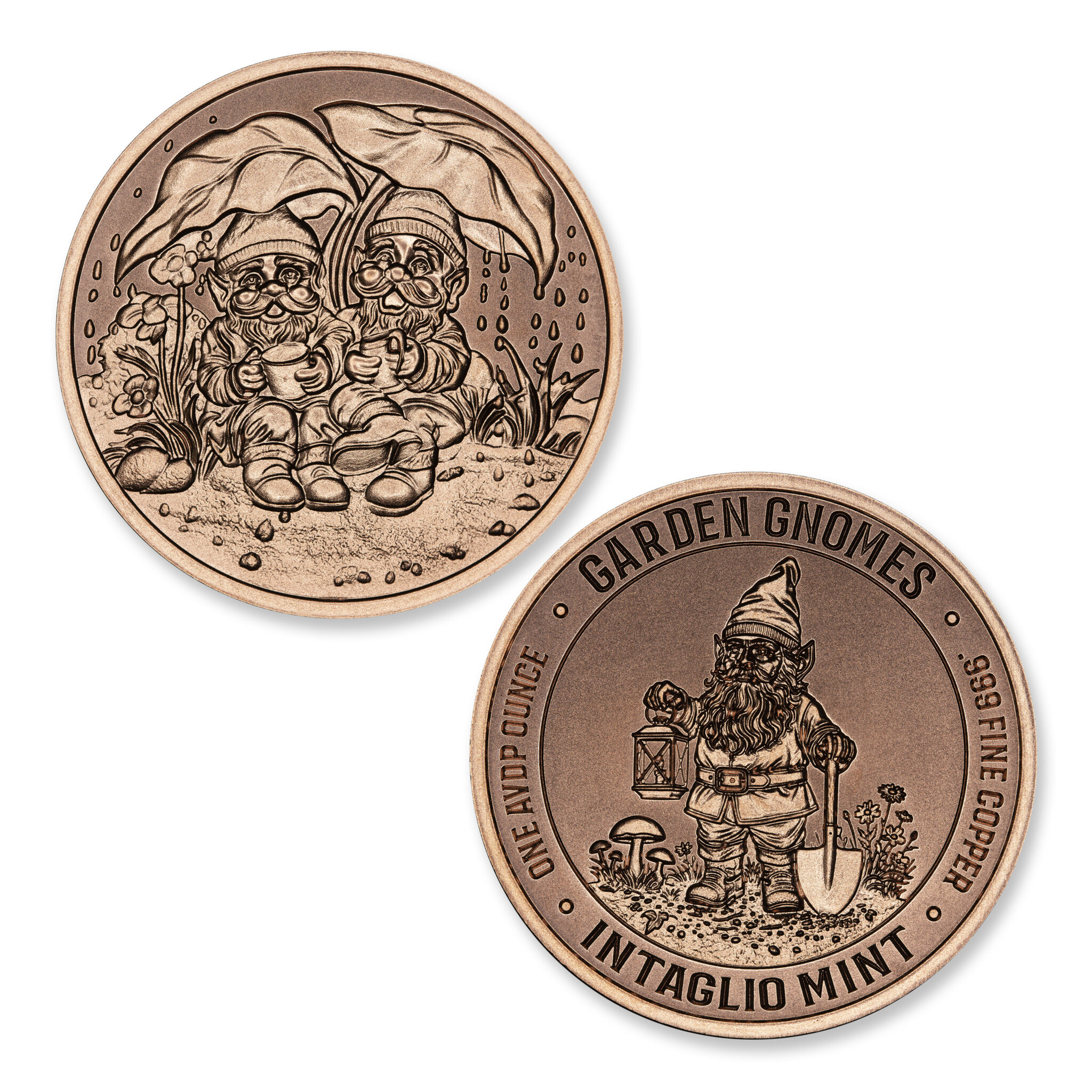 GARDEN GNOMES SERIES - SPRING SHOWERS - 1OZ - 39MM - CU