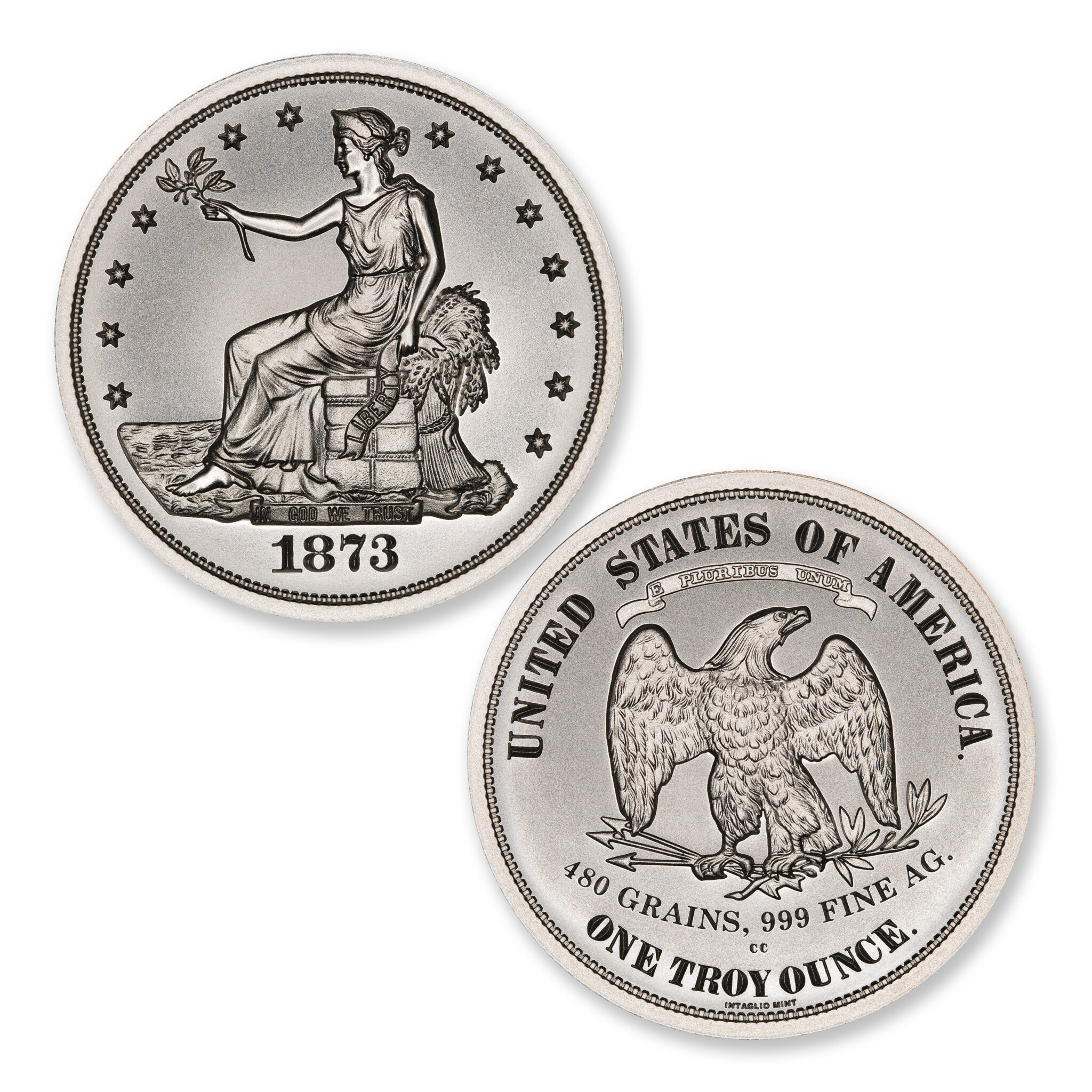 1873 CC TRADE DOLLAR TRIBUTE - 1 TROY OUNCES - 39MM