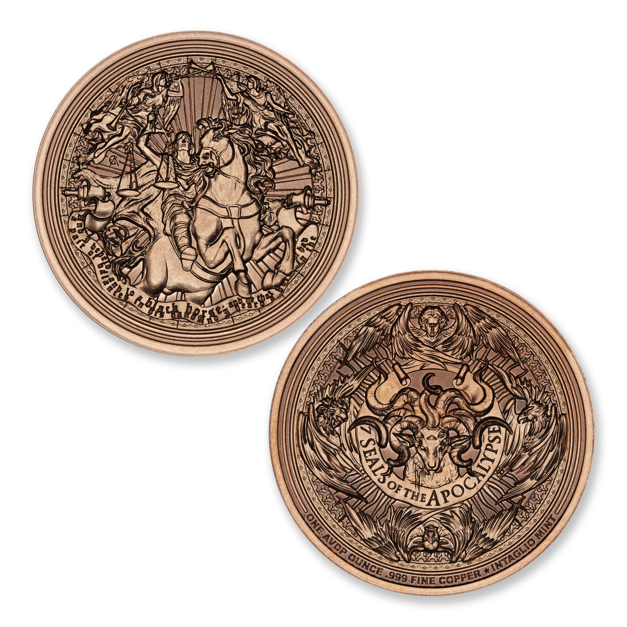 SEVEN SEALS OF THE APOCALYPSE - BLACK HORSE - 1OZ - 39MM - CU
