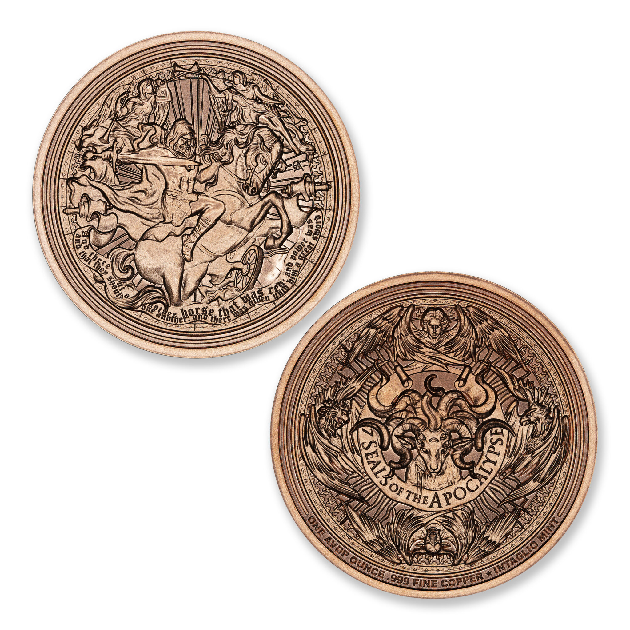 SEVEN SEALS OF THE APOCALYPSE - RED HORSE - 1OZ - 39MM - CU
