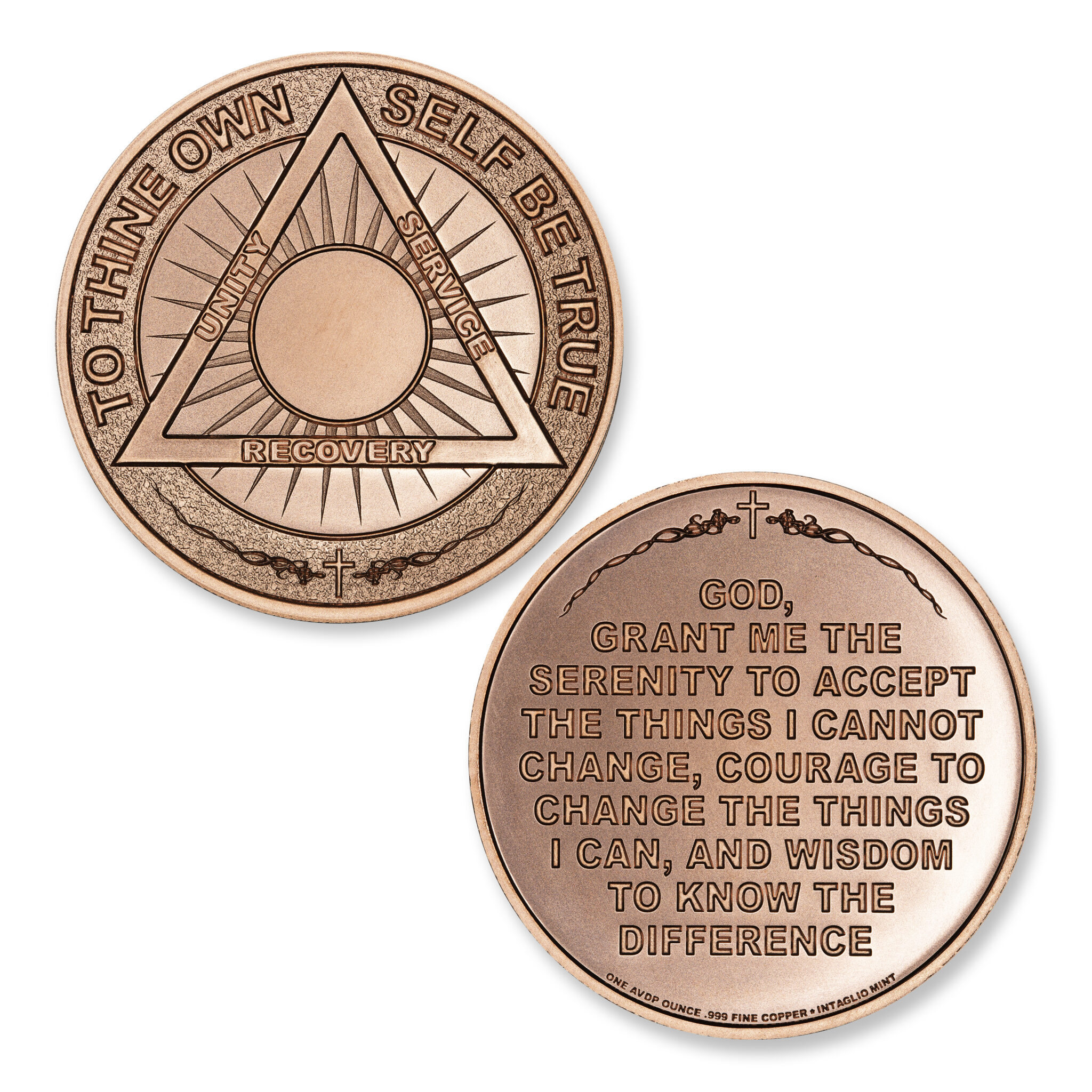 SOBRIETY AND RECOVERY COIN - 1OZ - 39MM - CU