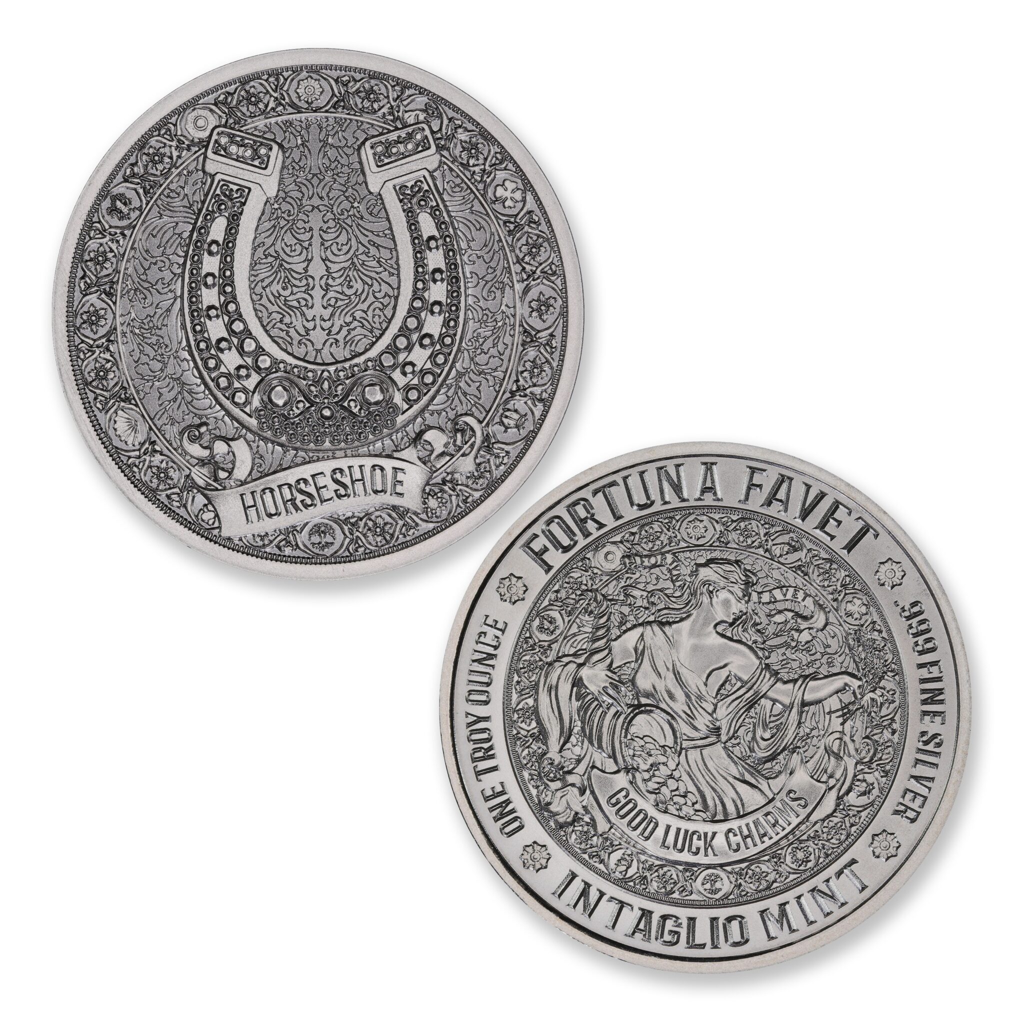 FORTUNA FAVET – GOOD LUCK CHARMS SERIES – HORSESHOE – 1 TROY OUNCE – 39MM