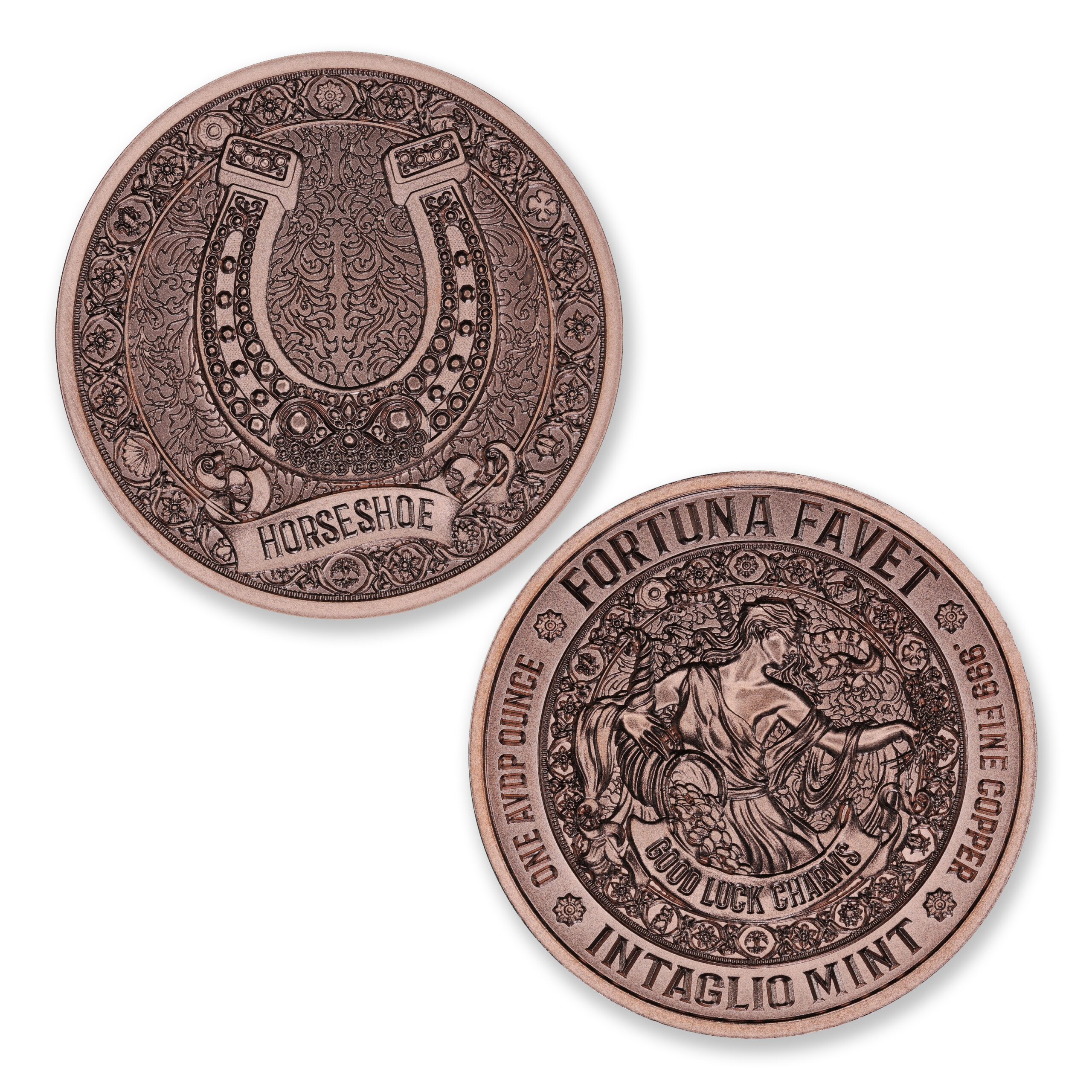 FORTUNA FAVET – GOOD LUCK CHARMS SERIES – HORSESHOE – 1OZ – 39MM – CU - Image 1