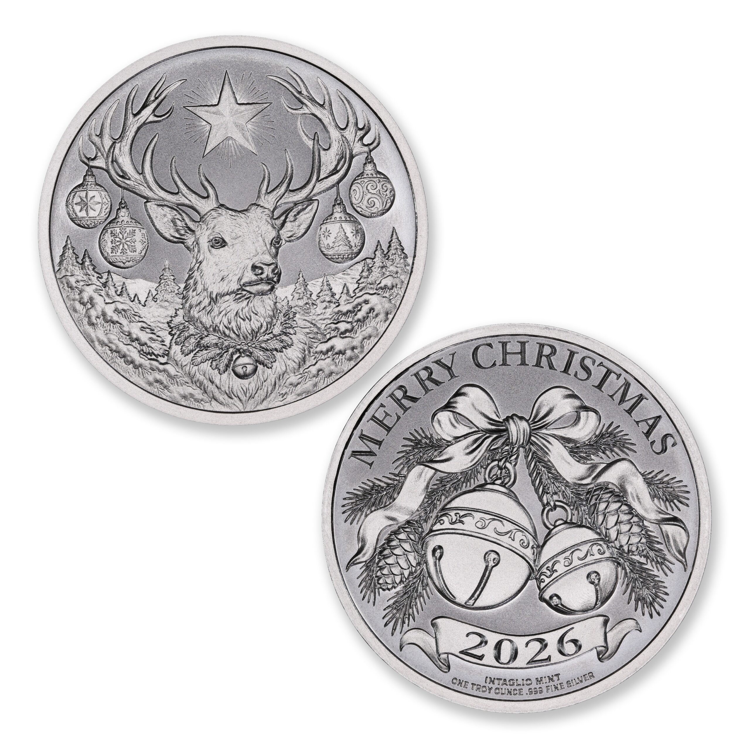 CHRISTMAS 2026 - STAG - 1 TROY OUNCE – 39MM - Image 1