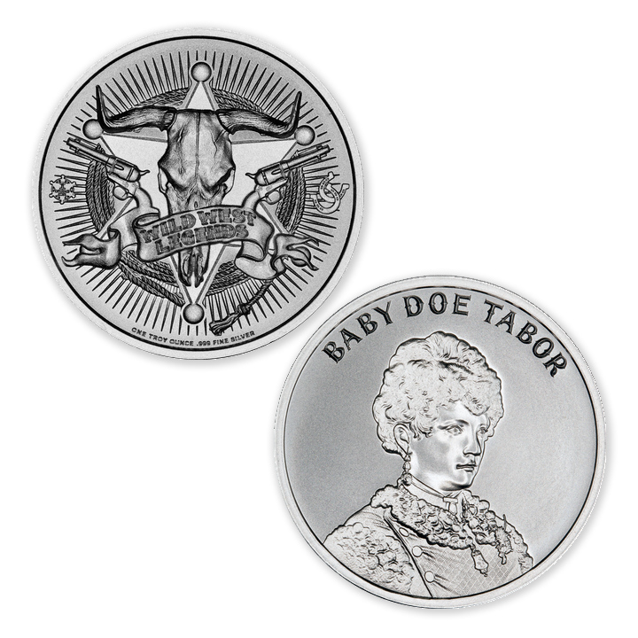 WILD WEST LEGENDS SERIES - BABY DOE TABOR – 1 TROY OUNCE – 39MM