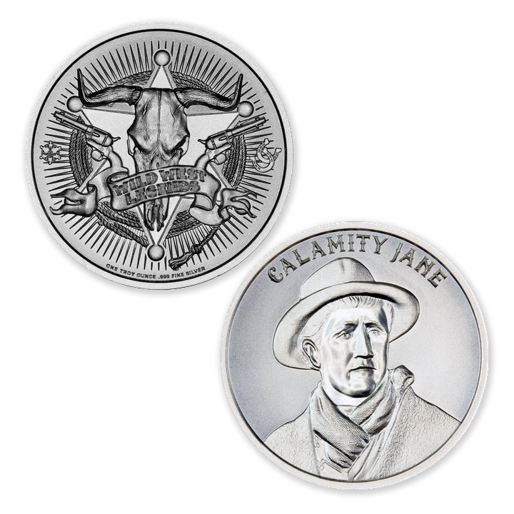 WILD WEST LEGENDS SERIES - CALAMITY JANE – 1 TROY OUNCE – 39MM