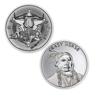 WILD WEST LEGENDS SERIES – CRAZY HORSE – 1 TROY OUNCE – 39MM - Image 1