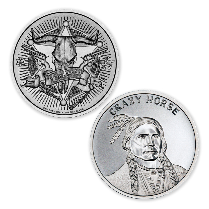 WILD WEST LEGENDS SERIES – CRAZY HORSE – 1 TROY OUNCE – 39MM