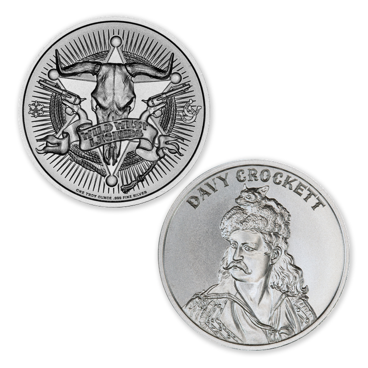 WILD WEST LEGENDS SERIES – DAVY CROCKETT - 1 TROY OUNCE - 39MM