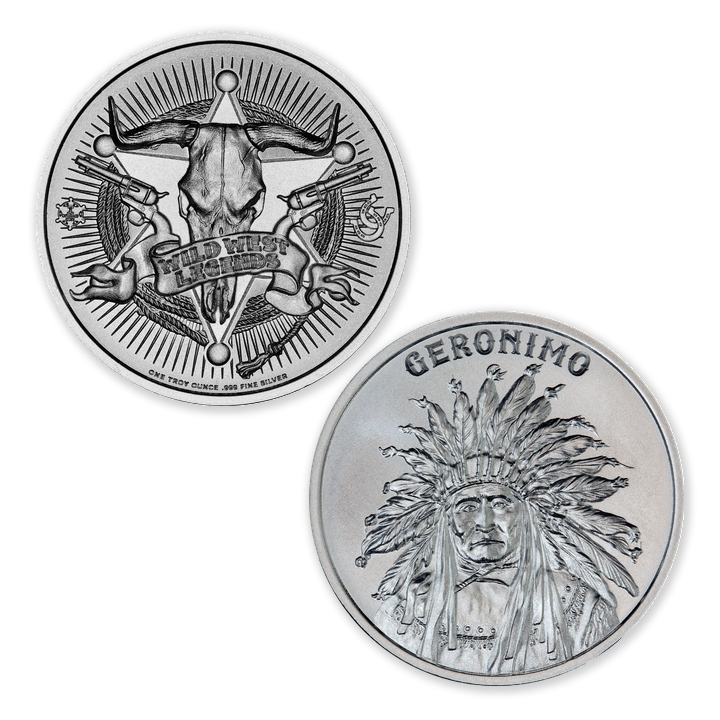 WILD WEST LEGENDS SERIES – GERONIMO – 1 TROY OUNCE – 39MM