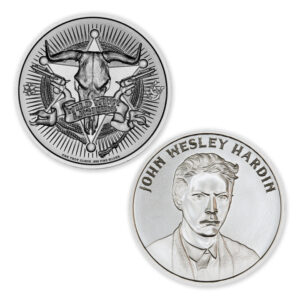 WILD WEST LEGENDS SERIES – JOHN WESLEY HARDIN – 1 TROY OUNCE – 39MM - Image 1