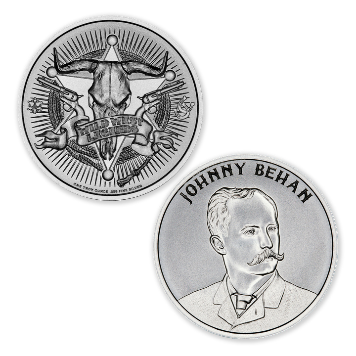 WILD WEST LEGENDS SERIES – JOHNNY BEHAN – 1 TROY OUNCE – 39MM