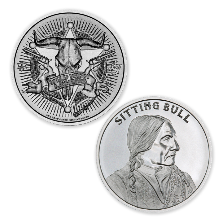 WILD WEST LEGENDS SERIES – SITTING BULL – 1 TROY OUNCE – 39MM