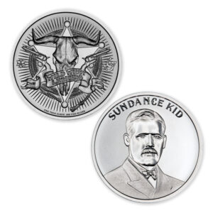 WILD WEST LEGENDS SERIES – SUNDANCE KID – 1 TROY OUNCE – 39MM - Image 1