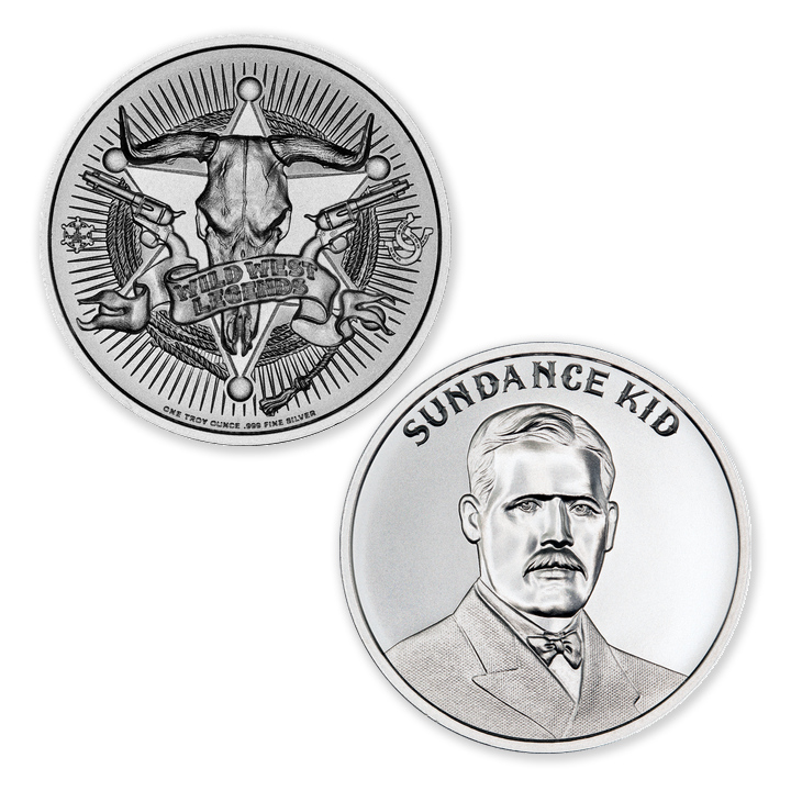 WILD WEST LEGENDS SERIES – SUNDANCE KID – 1 TROY OUNCE – 39MM