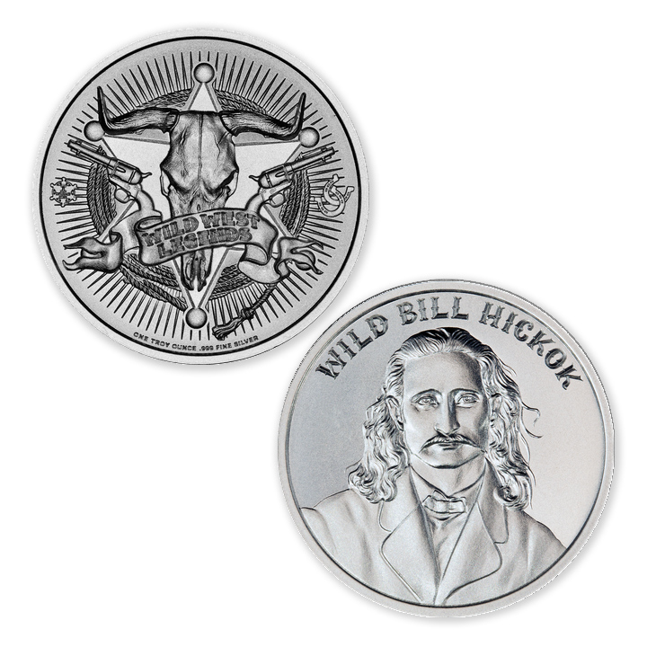 WILD WEST LEGENDS SERIES – WILD BILL HICKOK - 1 TROY OUNCE - 39MM
