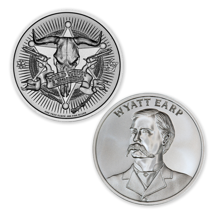 WILD WEST LEGENDS SERIES – WYATT EARP – 1 TROY OUNCE – 39MM